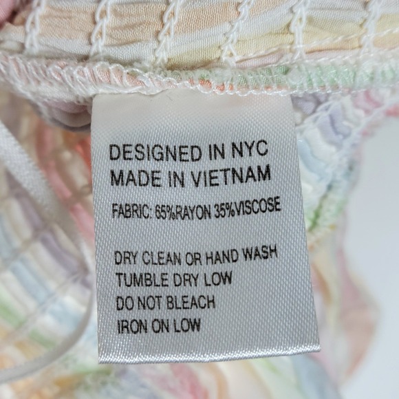 Anthropologie Yumi Kim Rainbow Smocked Fairy Tank XXS Y2K Festival Cottagecore - Picture 7 of 8